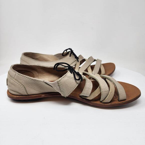 Sorel Lake Shore Sandals Women 11 Strappy Fisherman Taupe Leather NL-1950-160 - Picture 9 of 11